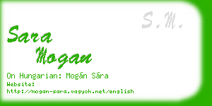 sara mogan business card