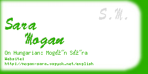 sara mogan business card